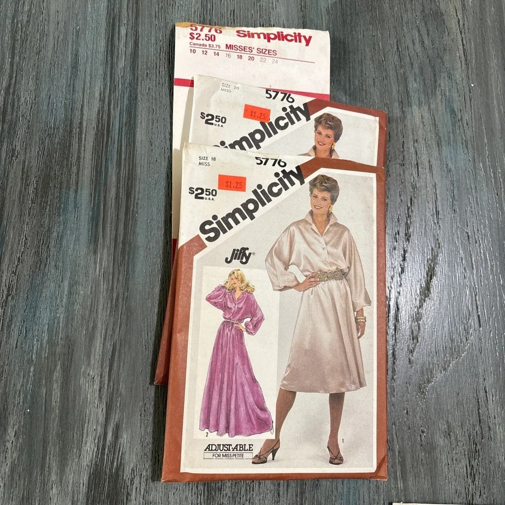 VTG Simplicity Sewing Patterns Qty 20 (70s & 80s) Uncut NOS Women's Dresses NEW